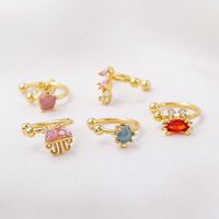 Wholesale Jewelry Ocean Series Color Zirconium Copper Ear Bone Clip Nihaojewelry main image 5