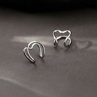 Wholesale Jewelry Simple Hollow Heart Copper Ear Bone Clip Nihaojewelry main image 4