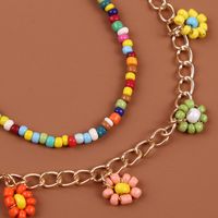 Wholesale Jewelry Bohemian Style Hand-woven Beads Flower Pendant Multi-layer Necklace Nihaojewelry main image 4