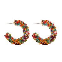 Wholesale Jewelry Bohemian C-shaped Rice Beads Geometric Earrings Nihaojewelry main image 6