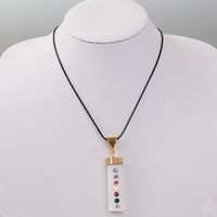 Wholesale Jewelry Inlaid Color Crystal Square Pendant Necklace Nihaojewelry main image 1