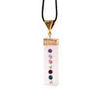 Wholesale Jewelry Inlaid Color Crystal Square Pendant Necklace Nihaojewelry main image 6