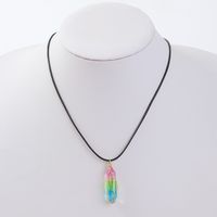 Wholesale Jewelry Transparent Rhombus Color Crystal Pendant Necklace Nihaojewelry main image 3