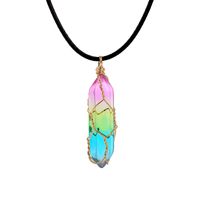 Wholesale Jewelry Transparent Rhombus Color Crystal Pendant Necklace Nihaojewelry main image 6