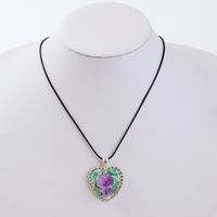 Wholesale Jewelry Geometric Heart-shaped Natural Crystal Pendant Necklace Nihaojewelry main image 3