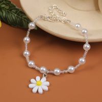 Wholesale Jewelry Bohemian Handmade Crystal Pearl Flower Bracelet Nihaojewelry main image 2
