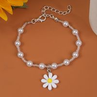 Wholesale Jewelry Bohemian Handmade Crystal Pearl Flower Bracelet Nihaojewelry main image 3