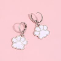 Wholesale Jewelry Dripping Oil Dog Paw Print Pendant Cartoon Earrings Nihaojewelry main image 5