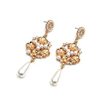 Vente En Gros Bijoux Baroque Perle Fleur Longues Boucles D&#39;oreilles Gland Nihaojewelry main image 6