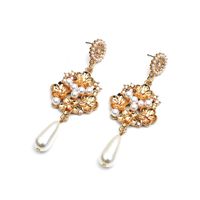 Wholesale Jewelry Baroque Pearl Flower Long Tassel Earrings Nihaojewelry main image 6