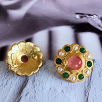 Wholesale Jewelry Retro Inlaid Color Pearl Stud Earrings Nihaojewelry main image 4