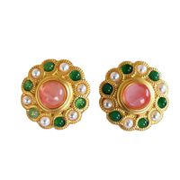 Vente En Gros Bijoux Boucles D&#39;oreilles En Perles De Couleur Incrustées Rétro Nihaojewelry main image 6