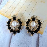 Wholesale Jewelry Gem Drip Glaze Beads Pearl Earrings Nihaojewelry main image 5