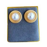 Vente En Gros Bijoux Rétro Perle Coeur Forme Géométrique Boucles D&#39;oreilles Nihaojewelry main image 3