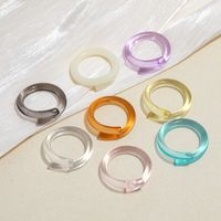 Wholesale Jewelry Candy Color Cross Acrylic Ring Nihaojewelry main image 2