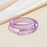 Wholesale Jewelry Candy Color Cross Acrylic Ring Nihaojewelry main image 5