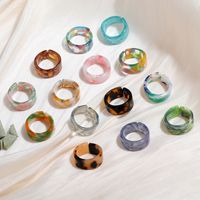 Großhandel Schmuck Retro-schmierfarbe Acryl Geometrischer Ring Nihaojewelry main image 1
