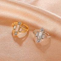 Wholesale Jewelry Metal Cross Diamond Ring Nihaojewelry main image 3
