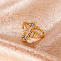 Wholesale Jewelry Metal Cross Diamond Ring Nihaojewelry main image 4