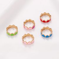Wholesale Jewelry Candy Color Heart Ring Nihaojewelry main image 3