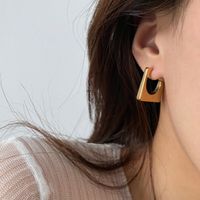 Vente En Gros Bijoux Boucles D&#39;oreilles Géométriques Trapézoïdales En Acier Inoxydable Nihaojewelry main image 1