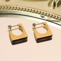 Vente En Gros Bijoux Boucles D&#39;oreilles Géométriques Trapézoïdales En Acier Inoxydable Nihaojewelry main image 5