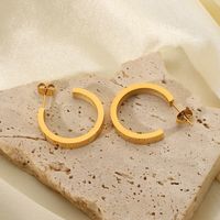 Wholesale Jewelry C-shaped Stainless Steel Opening Earrings Nihaojewelry main image 5