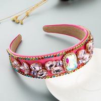 Wholesale Jewelry Baroque Inlaid Rhinestones Gemstones Fabric Headband Nihaojewelry main image 5