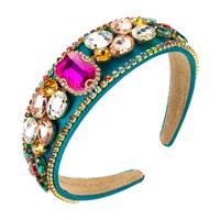 Wholesale Jewelry Baroque Inlaid Rhinestones Gemstones Fabric Headband Nihaojewelry main image 6