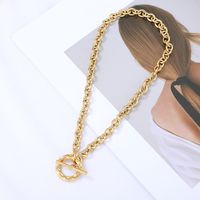 Stainless Steel Simple Style Plating Geometric Necklace main image 3