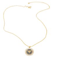 Wholesale Jewelry Sunflower Pendant Copper Inlaid Zircon Necklace main image 6