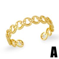 Wholesale Bijoux Creux Sourire Visage Forme De Serpent Bracelet Zircon Incrusté Nihaojewelry main image 3