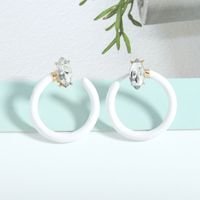 Wholesale Jewelry C-shaped Inlaid Diamond Earrings Nihaojewelry main image 4