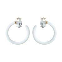 Wholesale Jewelry C-shaped Inlaid Diamond Earrings Nihaojewelry main image 3