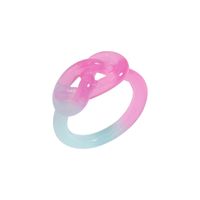 Wholesale Jewelry Rainbow Color Geometric Resin Ring Nihaojewelry main image 1