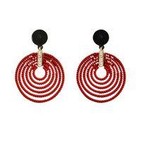 Wholesale Jewelry Exaggerated Style Multi-circle Plastic Earrings Nihaojewelry sku image 1