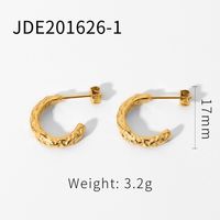 Wholesale Jewelry C-shaped Irregular Stainless Steel Fashion Earrings Nihaojewelry sku image 1