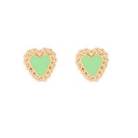 Wholesale Jewelry Color Heart Dripping Earrings Nihaojewelry sku image 4