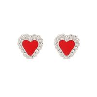 Wholesale Jewelry Color Heart Dripping Earrings Nihaojewelry sku image 6