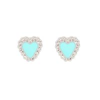 Wholesale Jewelry Color Heart Dripping Earrings Nihaojewelry sku image 8