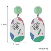 Wholesale Jewelry Irregular Color Pattern Acrylic Simple Earrings Nihaojewelry sku image 4