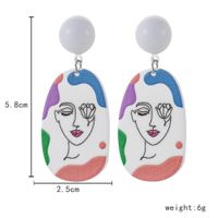 Wholesale Jewelry Irregular Color Pattern Acrylic Simple Earrings Nihaojewelry sku image 13