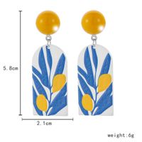 Wholesale Jewelry Irregular Color Pattern Acrylic Simple Earrings Nihaojewelry sku image 17