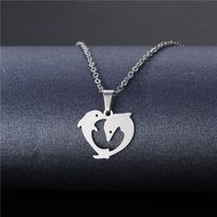 Cross-border Sold Jewelry Supply Personality Stainless Steel Flower Heart Clavicle Chain Necklace Female Geometric Accessories Pendant Wholesale sku image 12