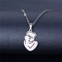 Cross-border Sold Jewelry Supply Personality Stainless Steel Flower Heart Clavicle Chain Necklace Female Geometric Accessories Pendant Wholesale sku image 21