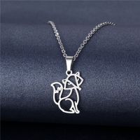 Cross-border Sold Jewelry Supply Personality Stainless Steel Flower Heart Clavicle Chain Necklace Female Geometric Accessories Pendant Wholesale sku image 23