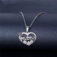 Cross-border Sold Jewelry Supply Personality Stainless Steel Flower Heart Clavicle Chain Necklace Female Geometric Accessories Pendant Wholesale sku image 31