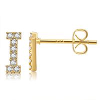Wholesale Jewelry Letter Copper Inlaid Zircon Stud Earrings Nihaojewelry sku image 9