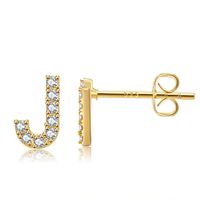 Wholesale Jewelry Letter Copper Inlaid Zircon Stud Earrings Nihaojewelry sku image 10