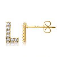 Wholesale Jewelry Letter Copper Inlaid Zircon Stud Earrings Nihaojewelry sku image 12